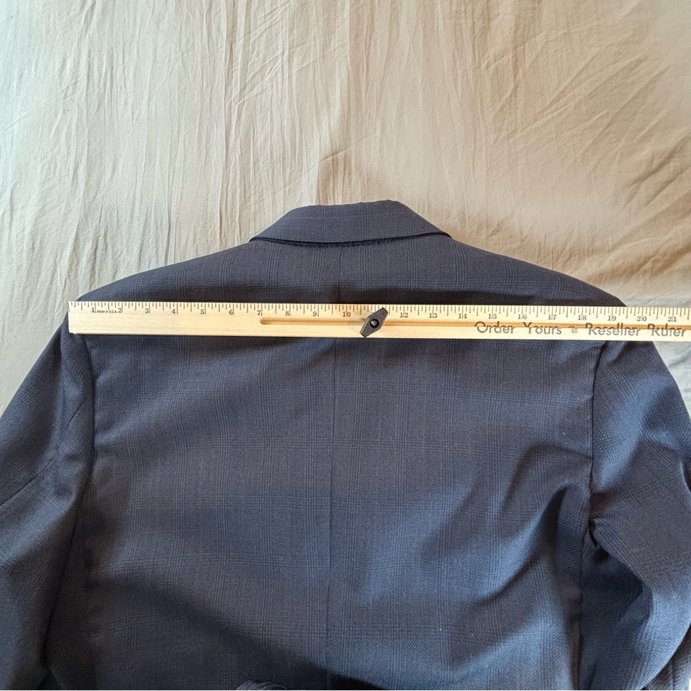 Vintage Yves Saint Laurent Blazer Men’s 42 Blue‎ Plaid - Picture 13 of 13